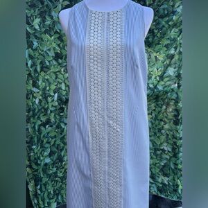 London Times Seersucker Sheath Dress 10